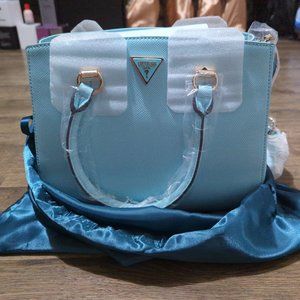 BNWT Guess Turquoise Alexie Bag w Small Wallet